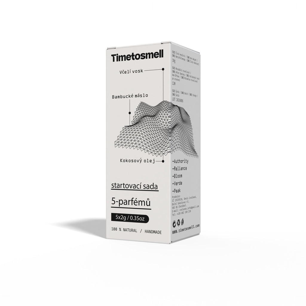 Přírodní tuhý parfém  Timetosmell startovací sada 10ml