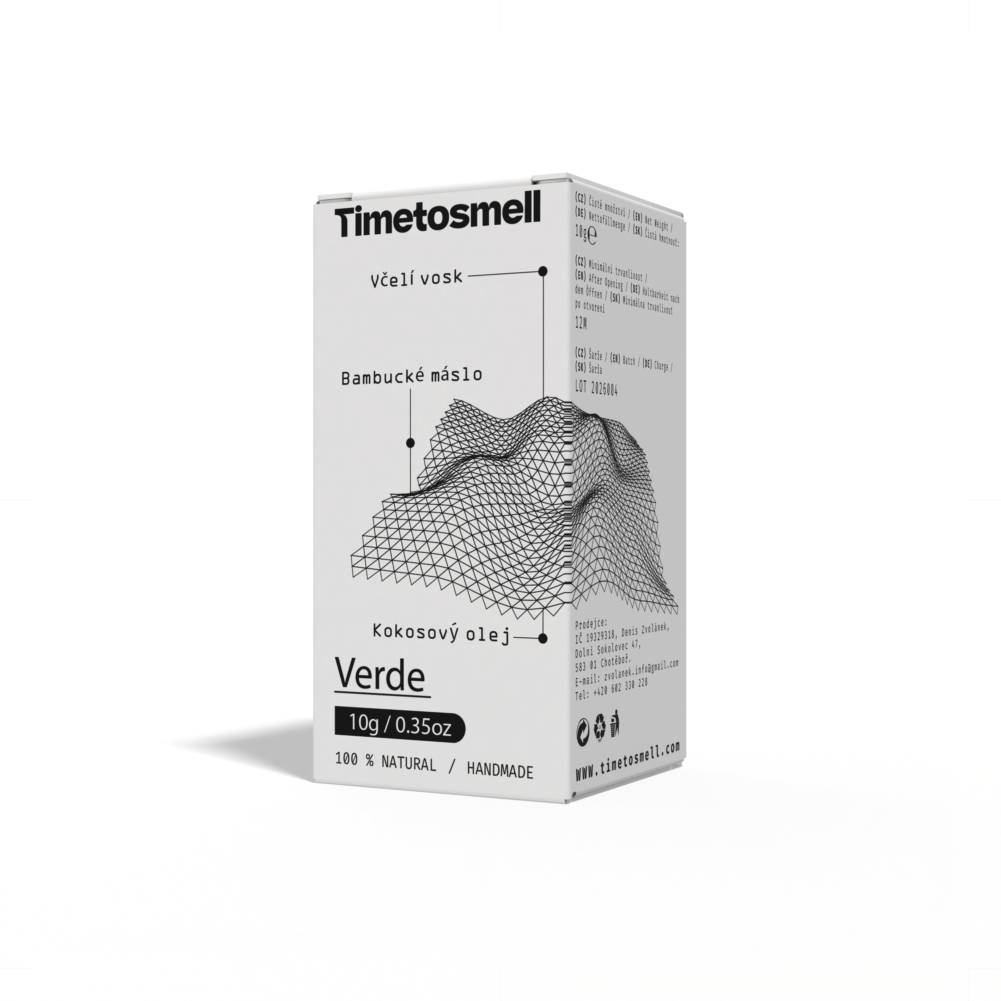 Přírodní tuhý parfém Verde 10 ml